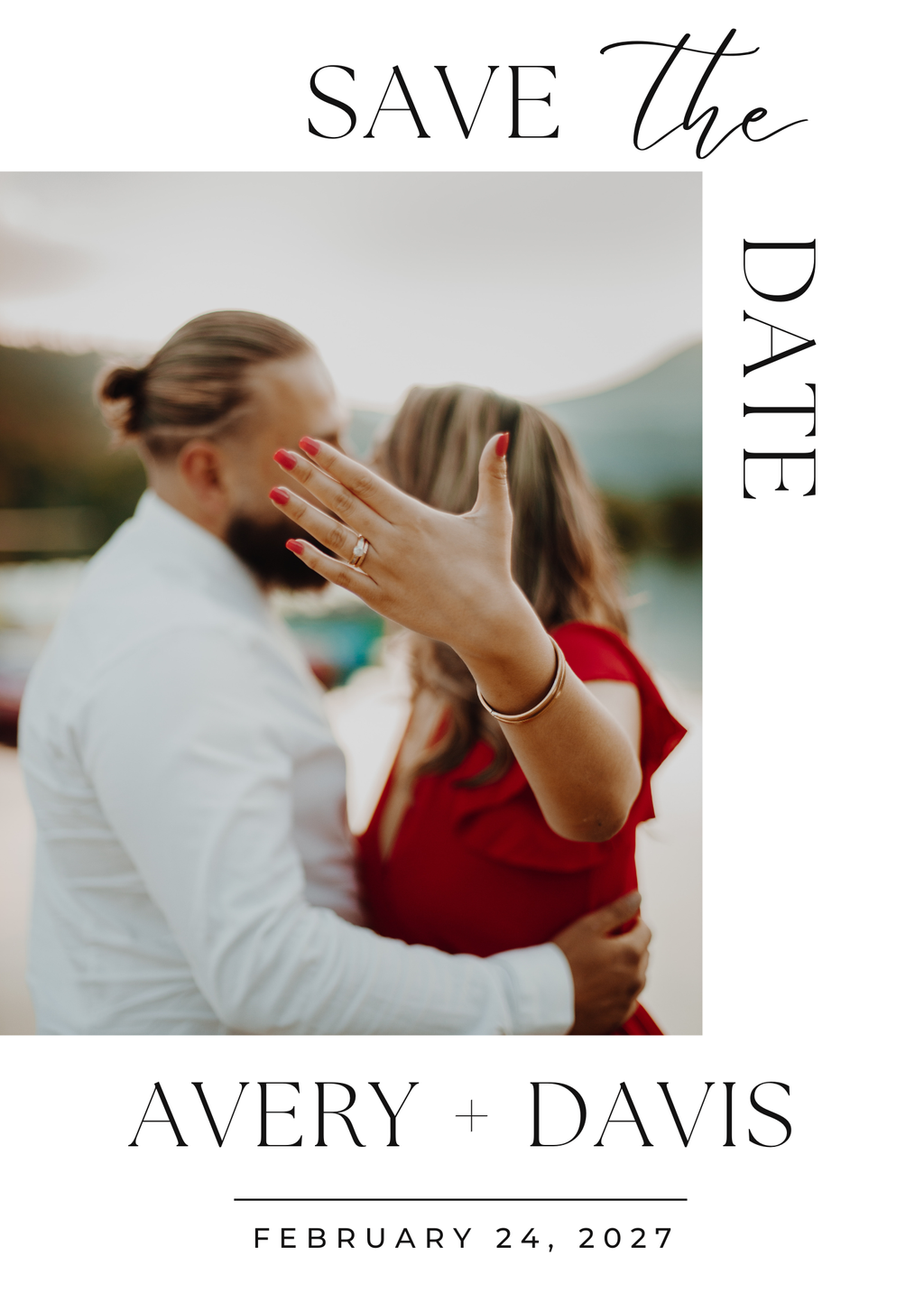Save The Date Photo Magnets 3.25x4 Most popular size