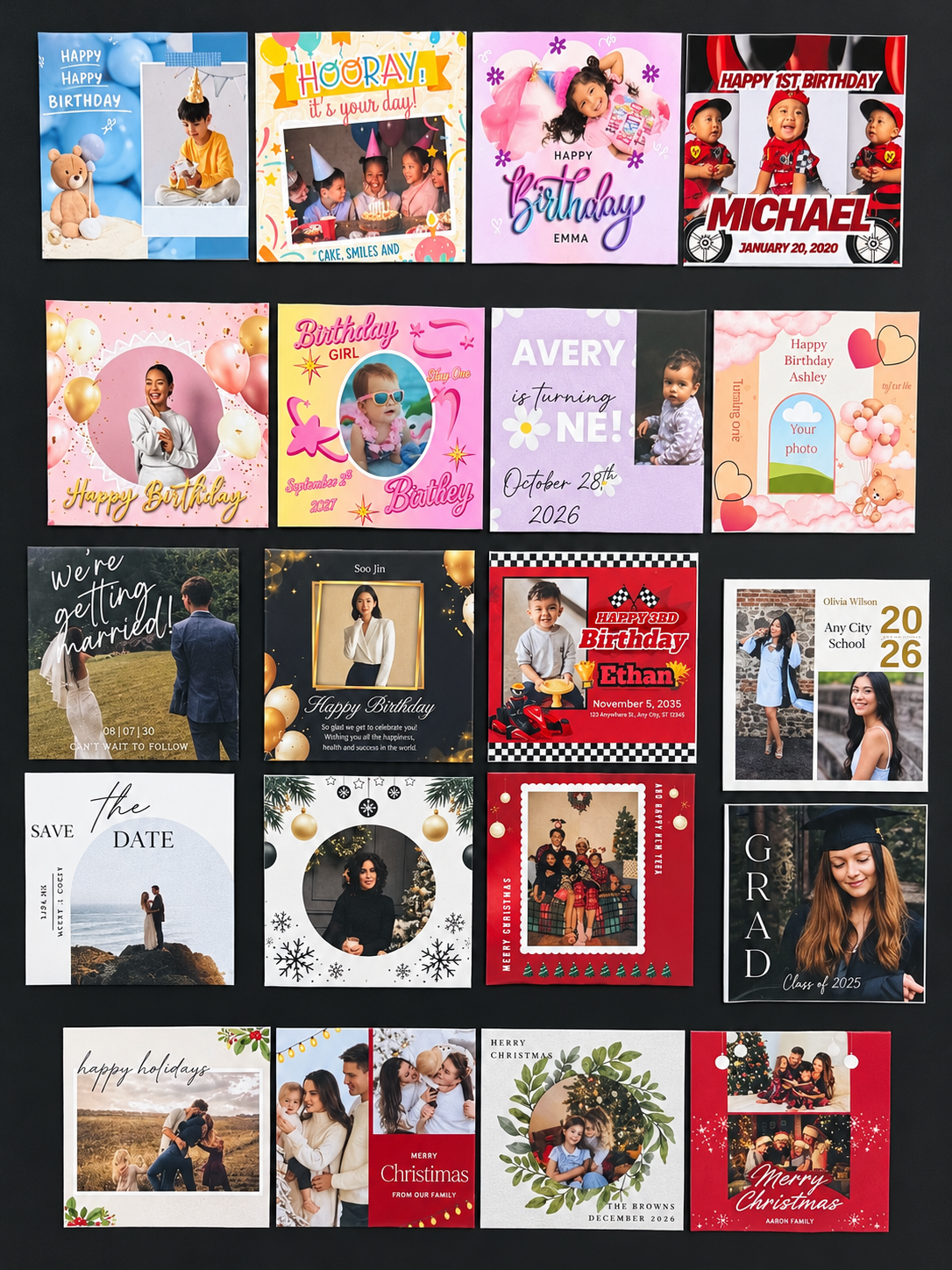 6 Custom Photo magnets